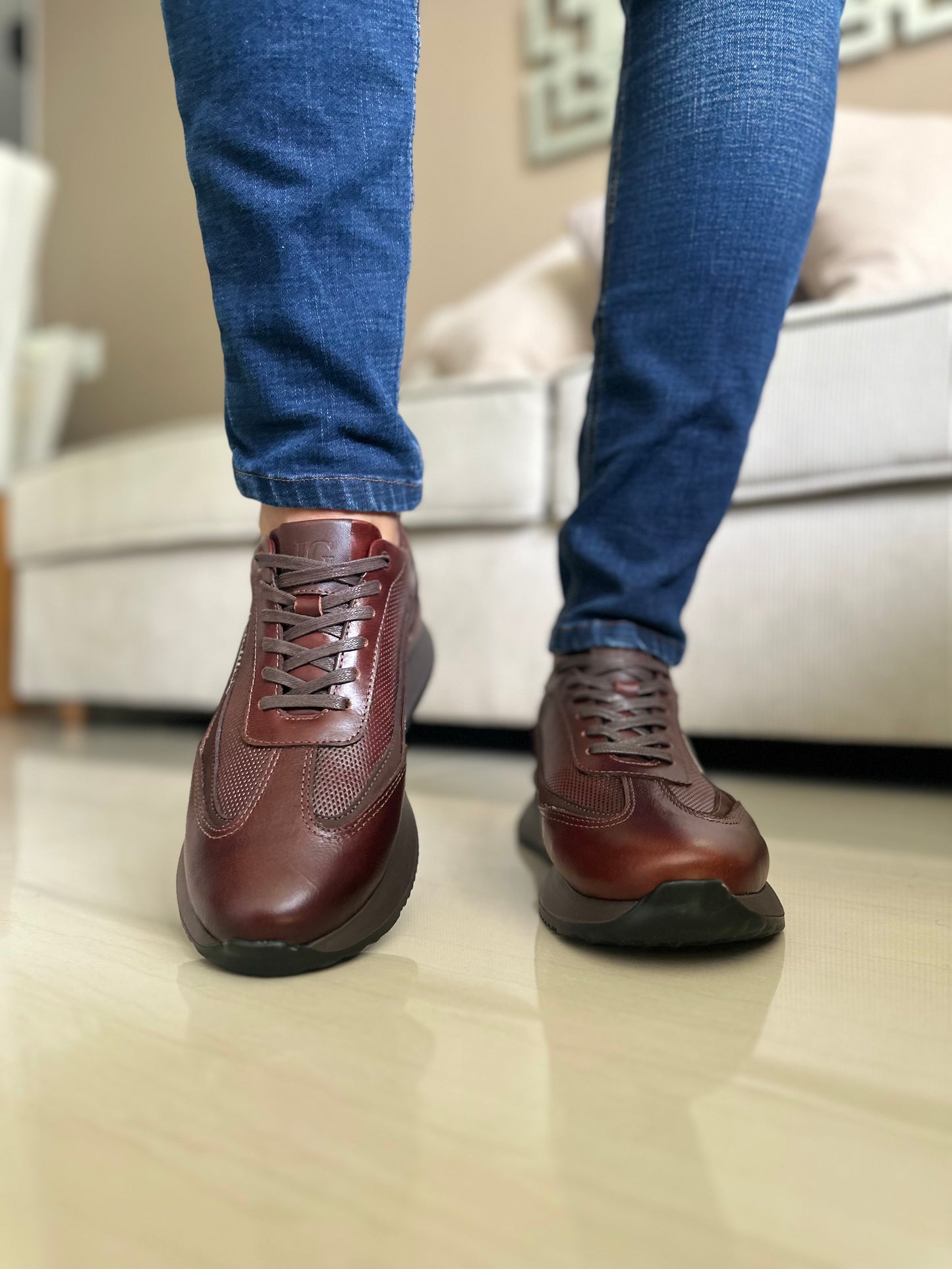TENIS PARA HOMBRE EN CUERO COÑAC | REF VERMONT