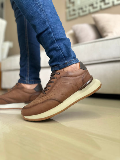 TENIS PARA HOMBRE EN CUERO CREMA | REF PARIS