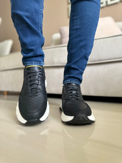 TENIS PARA HOMBRE EN CUERO NEGRO | REF TINJACA