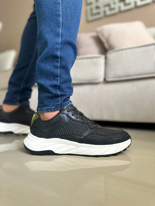TENIS PARA HOMBRE EN CUERO NEGRO | REF TINJACA