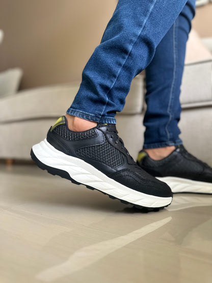 TENIS PARA HOMBRE EN CUERO NEGRO | REF TINJACA