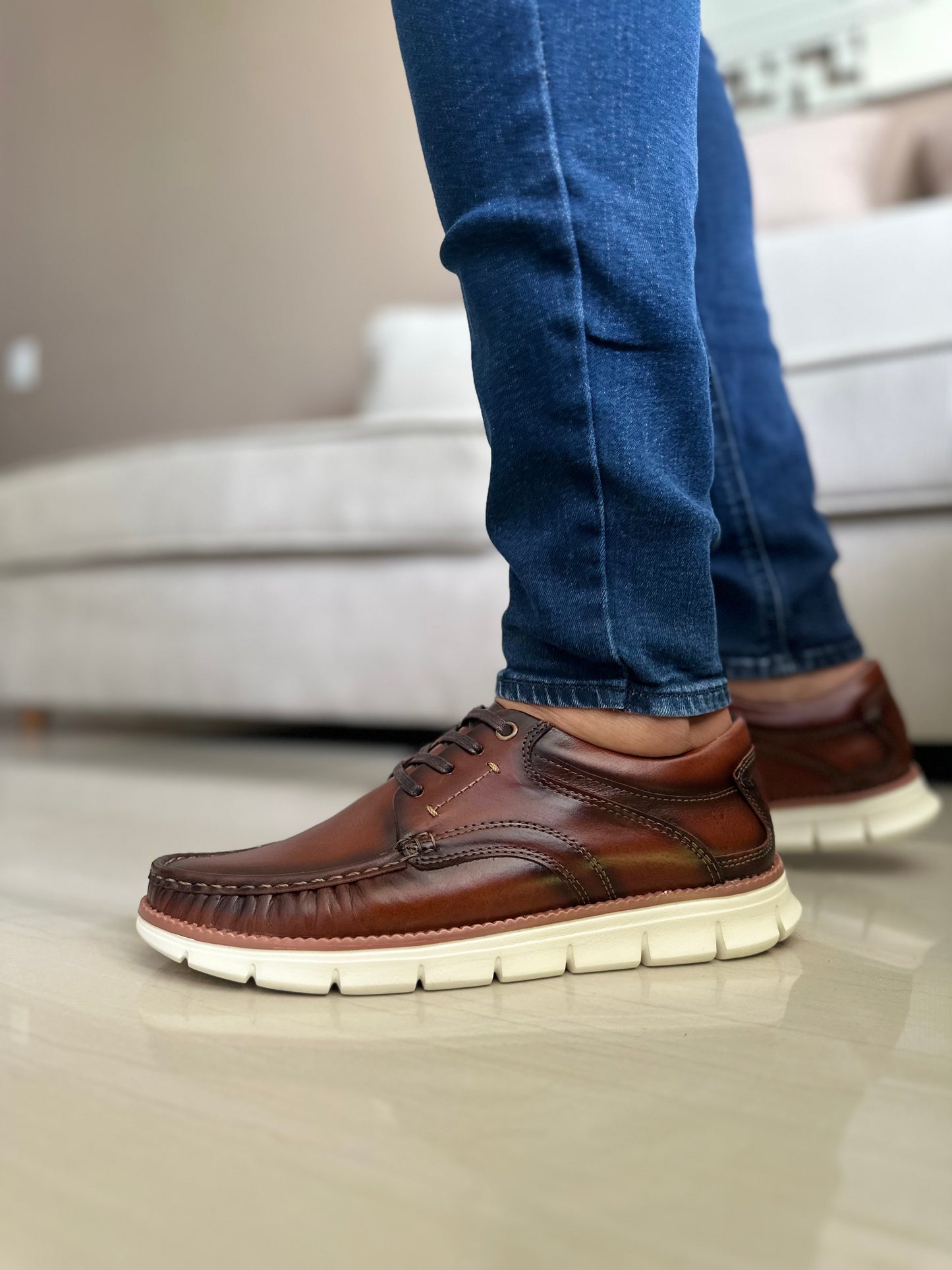 ZAPATOS EN CUERO MIEL PARA HOMBRE | REF LACAZETTE
