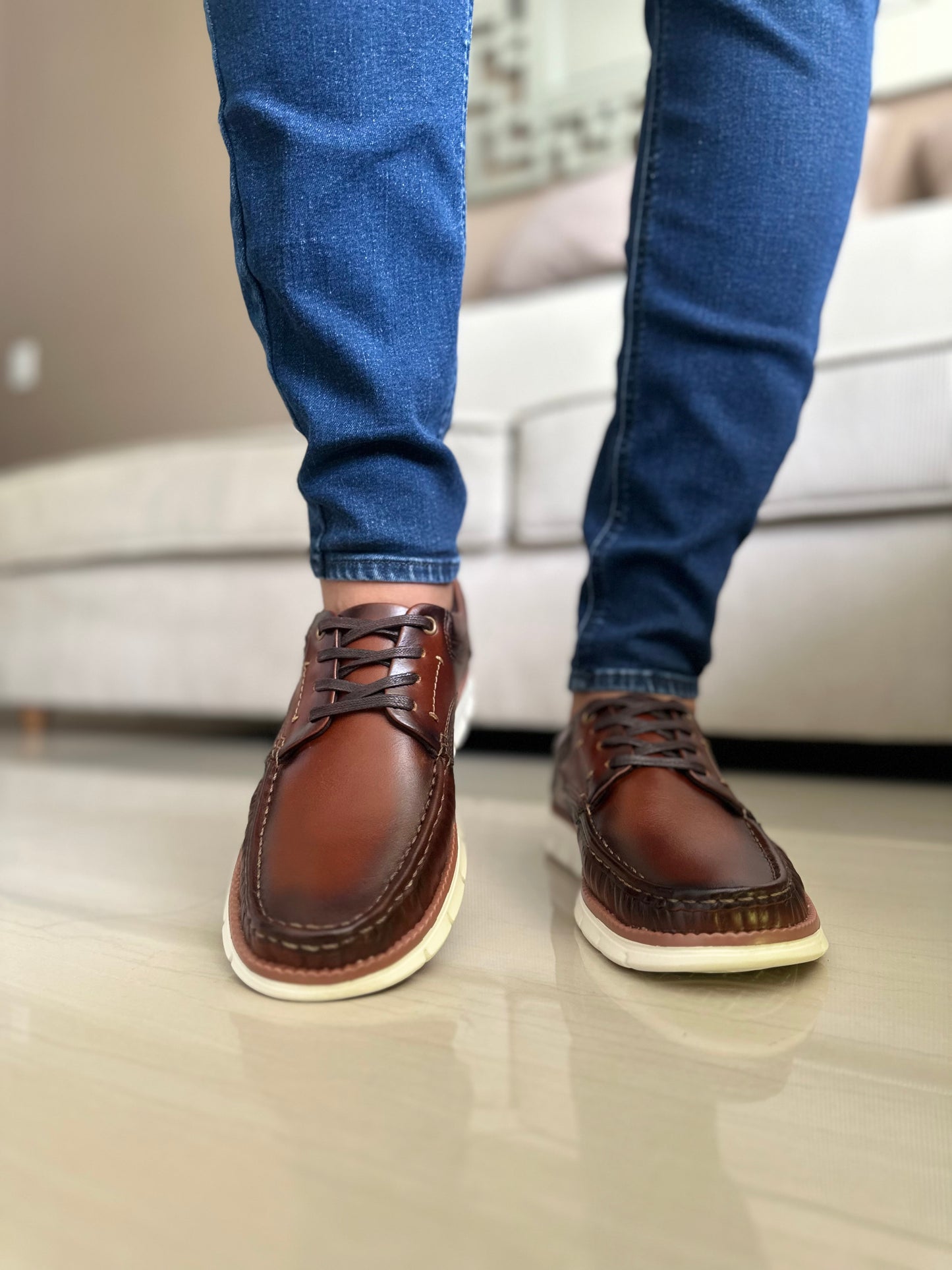 ZAPATOS EN CUERO MIEL PARA HOMBRE | REF LACAZETTE