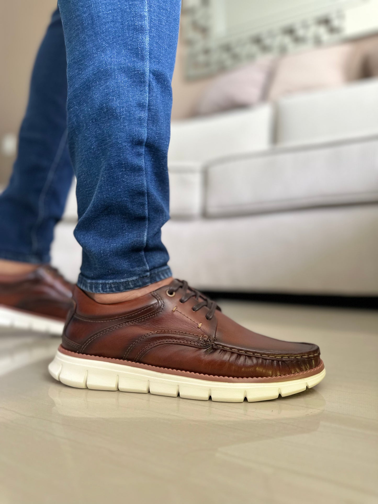 ZAPATOS EN CUERO MIEL PARA HOMBRE | REF LACAZETTE