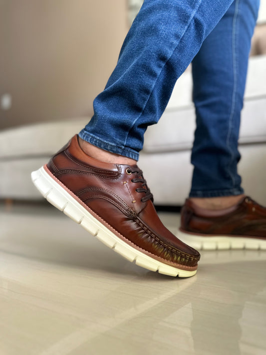 ZAPATOS EN CUERO MIEL PARA HOMBRE | REF LACAZETTE