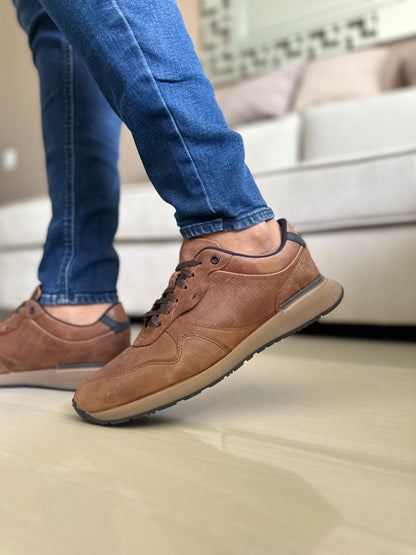 TENIS PARA HOMBRE EN CUERO CREMA | REF ESMERALDA