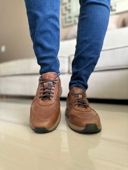 TENIS PARA HOMBRE EN CUERO CREMA | REF ESMERALDA