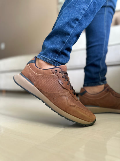 TENIS PARA HOMBRE EN CUERO CREMA | REF ESMERALDA
