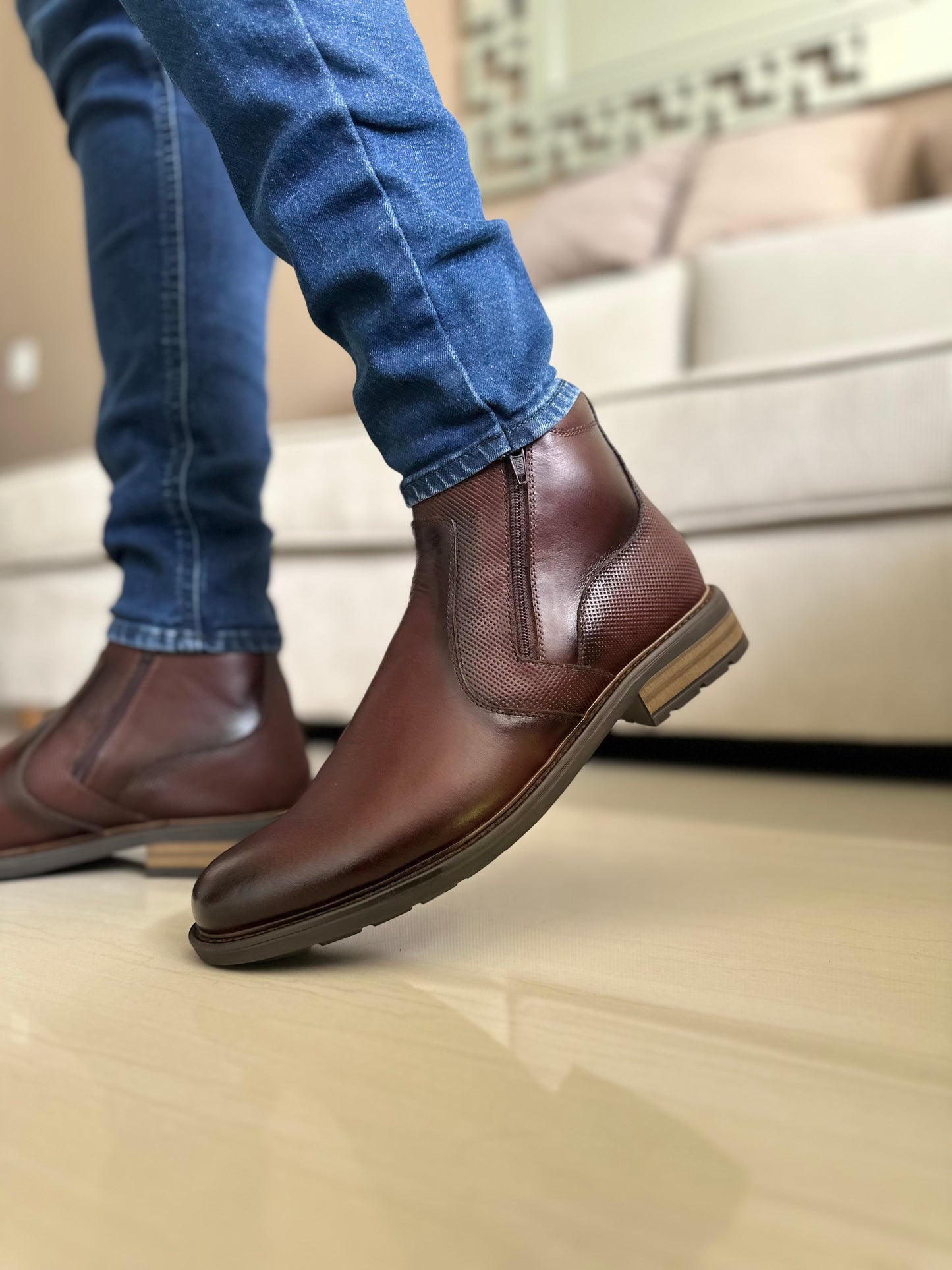 BOTAS CHELSEA PARA HOMBRE EN CUERO CAFE | REF NEWARK 1931