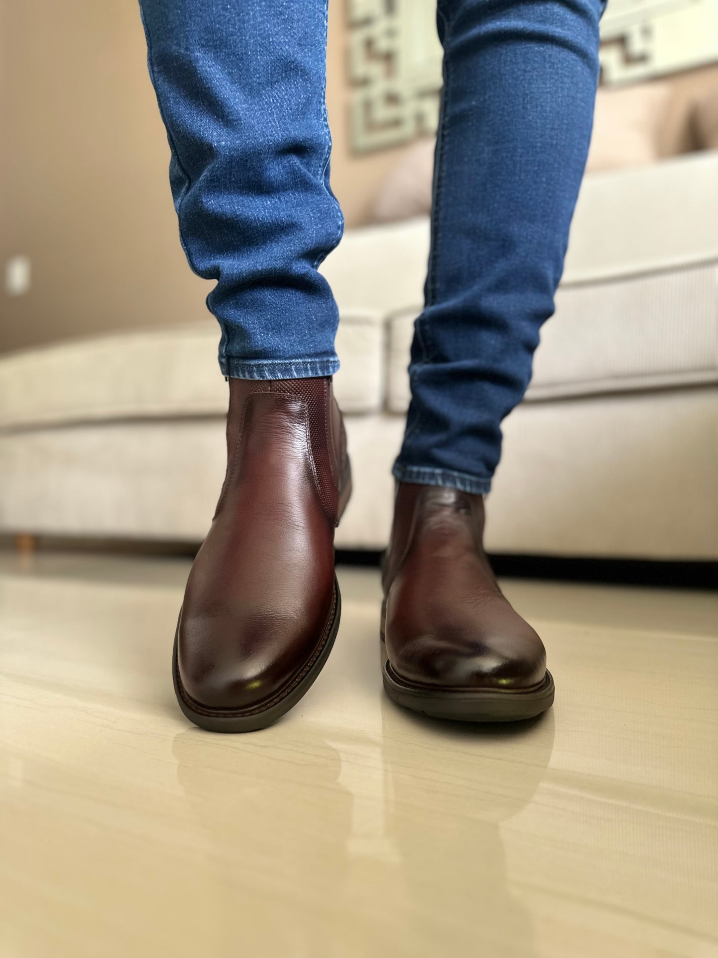 BOTAS CHELSEA PARA HOMBRE EN CUERO CAFE | REF NEWARK 1931