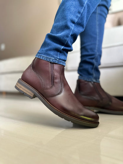 BOTAS CHELSEA PARA HOMBRE EN CUERO CAFE | REF NEWARK 1931