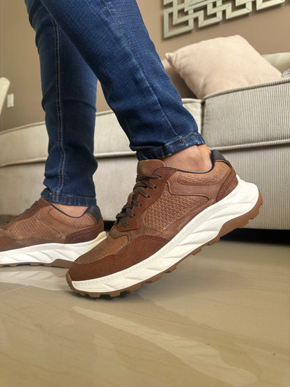 TENIS PARA HOMBRE EN CUERO CREMA | REF TINJACA