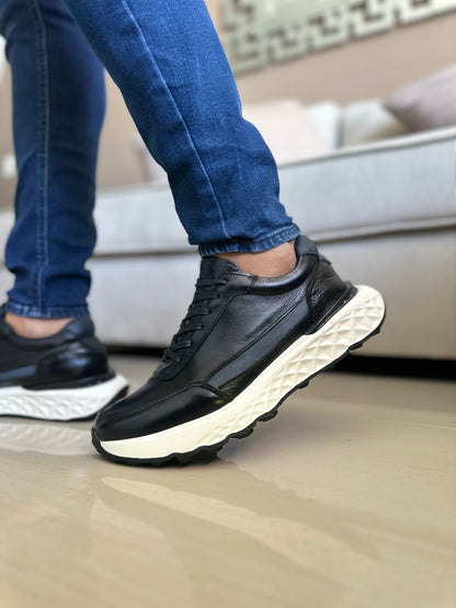 TENIS PARA HOMBRE EN CUERO NEGRO | REF BELMORE