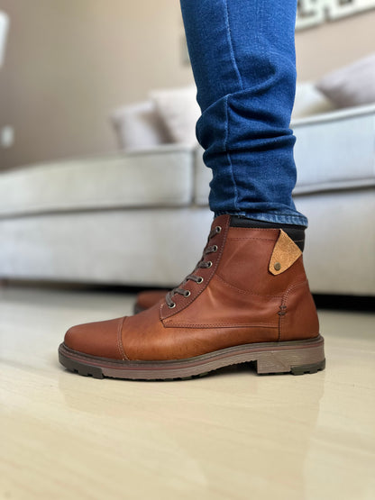 BOTAS PARA HOMBRE EN CUERO MIEL | REF MINNESOTA