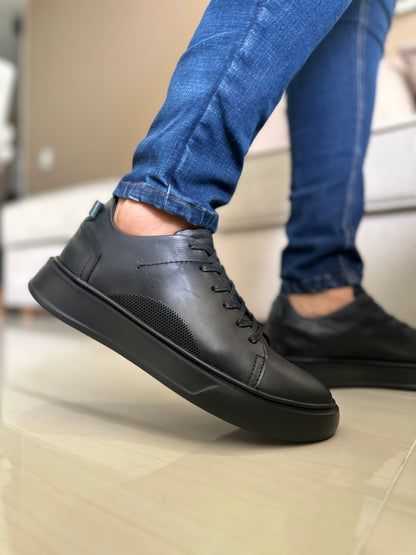 TENIS PARA HOMBRE EN CUERO NEGRO | REF NEBRASKA