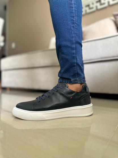 TENIS PARA HOMBRE EN CUERO AZUL | REF NEBRASKA