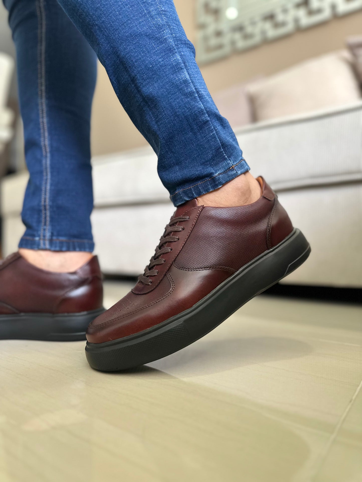 TENIS PARA HOMBRE EN CUERO COÑAC | REF IDAHO