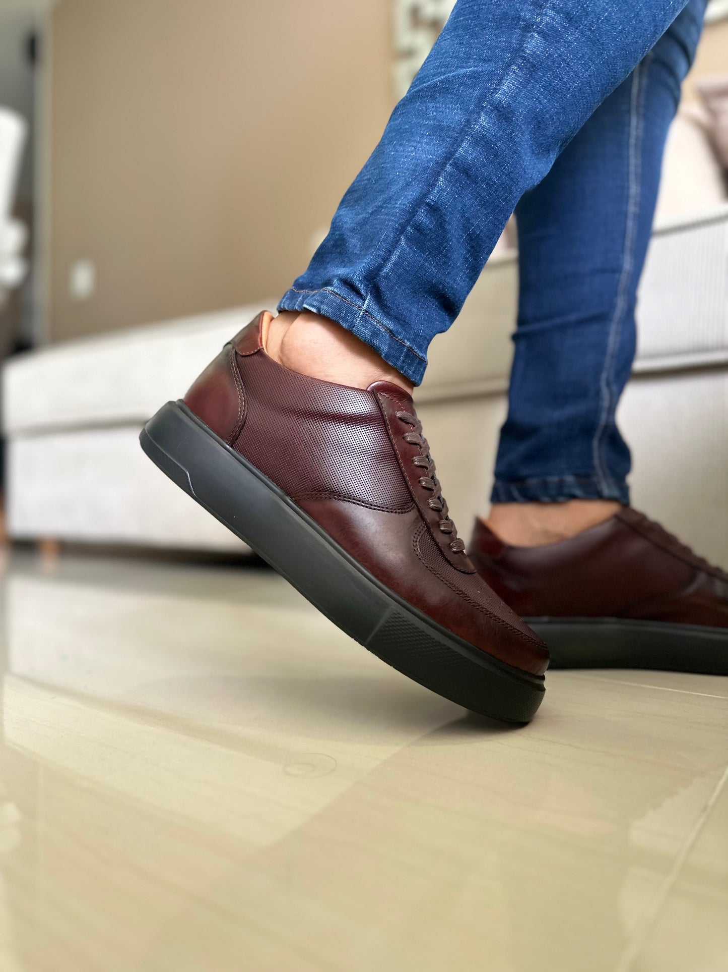 TENIS PARA HOMBRE EN CUERO COÑAC | REF IDAHO