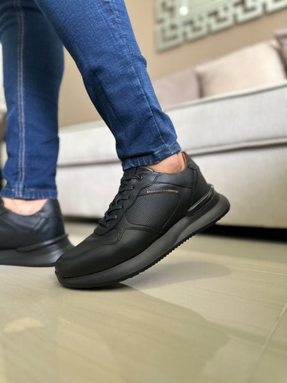 TENIS PARA HOMBRE EN CUERO NEGRO | REF ONTARIO