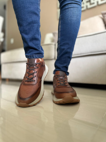 TENIS PARA HOMBRE EN CUERO CREMA | REF DAKOTA