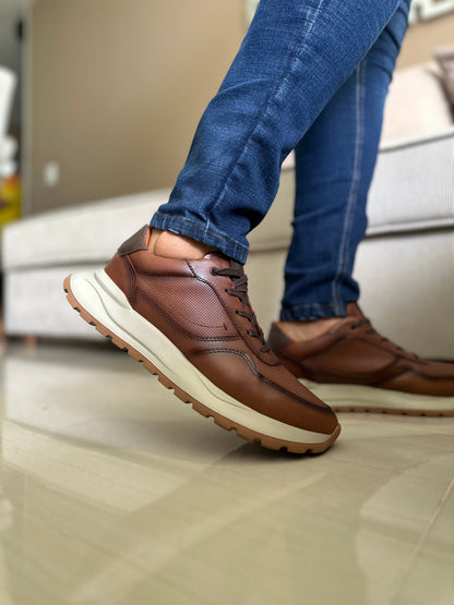 TENIS PARA HOMBRE EN CUERO CREMA | REF DAKOTA