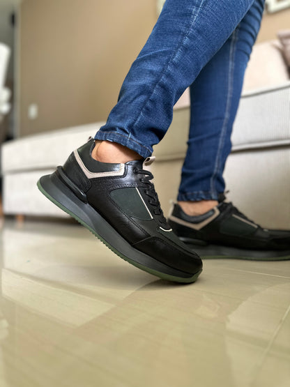 TENIS PARA HOMBRE EN CUERO NEGRO | REF NEVADA