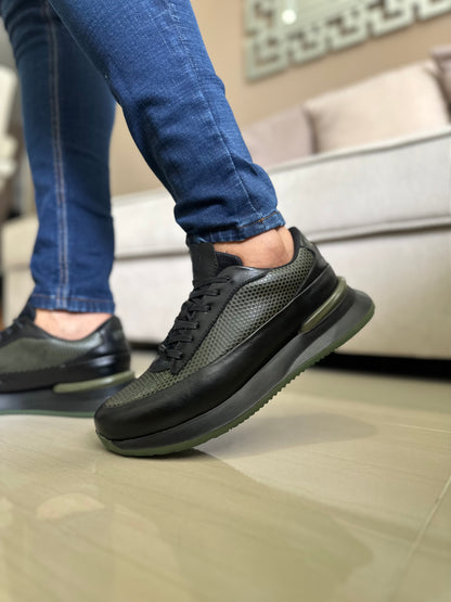 TENIS PARA HOMBRE EN CUERO VERDE | REF MONTANA