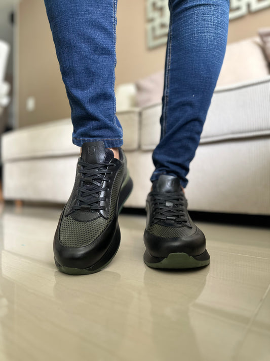 TENIS PARA HOMBRE EN CUERO VERDE | REF MONTANA
