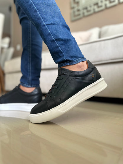 TENIS EN PARA HOMBRE EN CUERO NEGRO | REF CALIFORNIA
