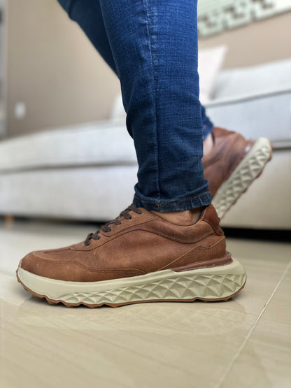 SNEAKER CUERO CREMA PARA HOMBRE | REF KARNAK