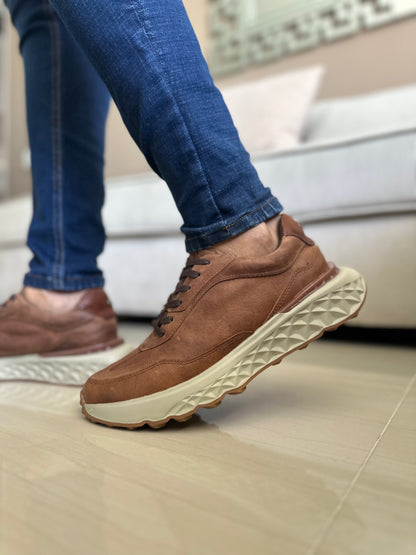 SNEAKER CUERO CREMA PARA HOMBRE | REF KARNAK