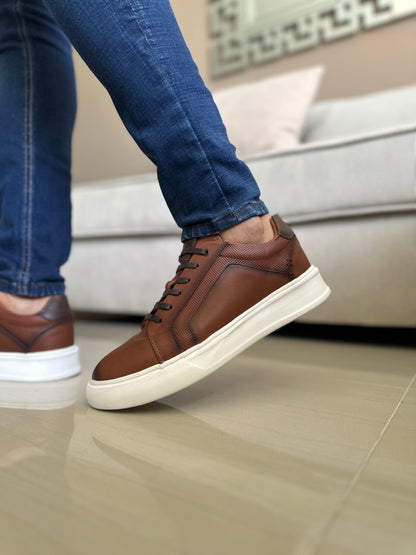 TENIS EN PARA HOMBRE EN CUERO MIEL | REF CALIFORNIA