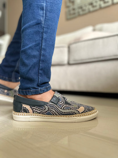 ALPARGATA EN TEXTIL AZUL AREBASCOS PARA HOMBRE | REF HOBART