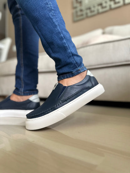 MOCASIN PARA HOMBRE EN CUERO AZUL | REF PHILADELPHIA