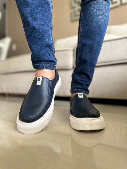 MOCASIN PARA HOMBRE EN CUERO AZUL | REF PHILADELPHIA