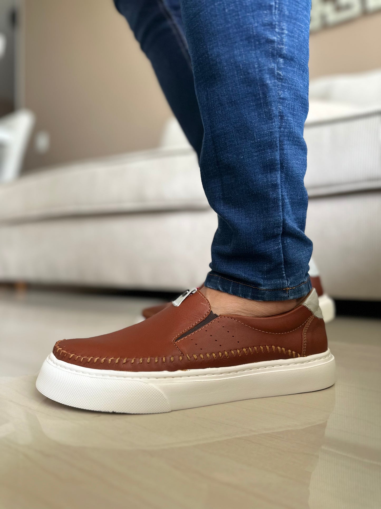 MOCASIN PARA HOMBRE EN CUERO MIEL | REF PHILADELPHIA