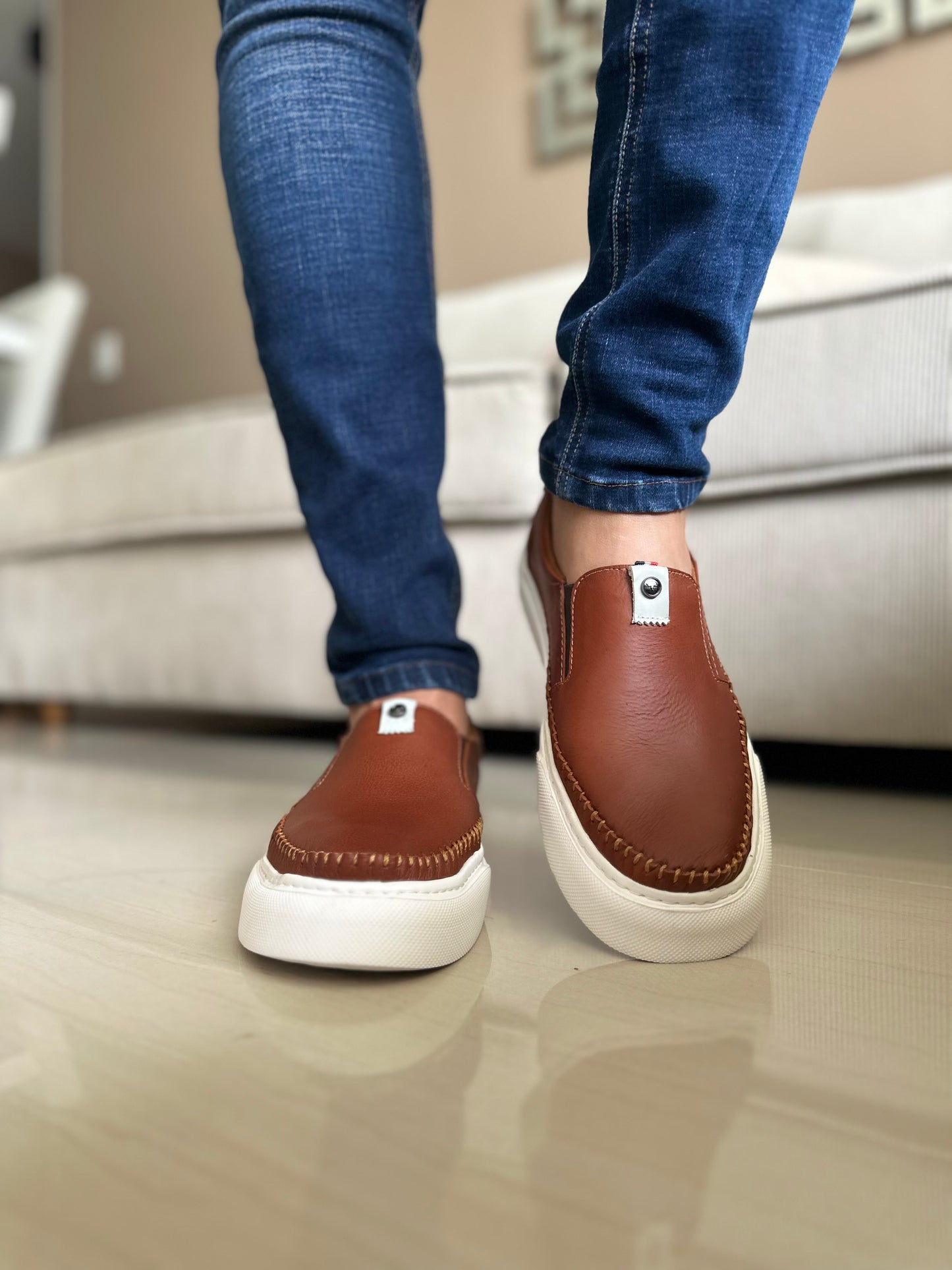 MOCASIN PARA HOMBRE EN CUERO MIEL | REF PHILADELPHIA