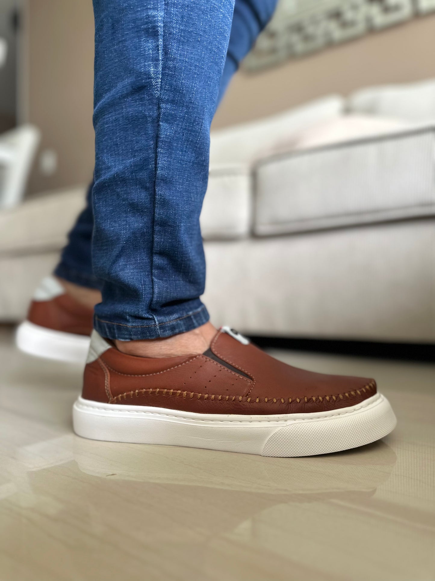 MOCASIN PARA HOMBRE EN CUERO MIEL | REF PHILADELPHIA