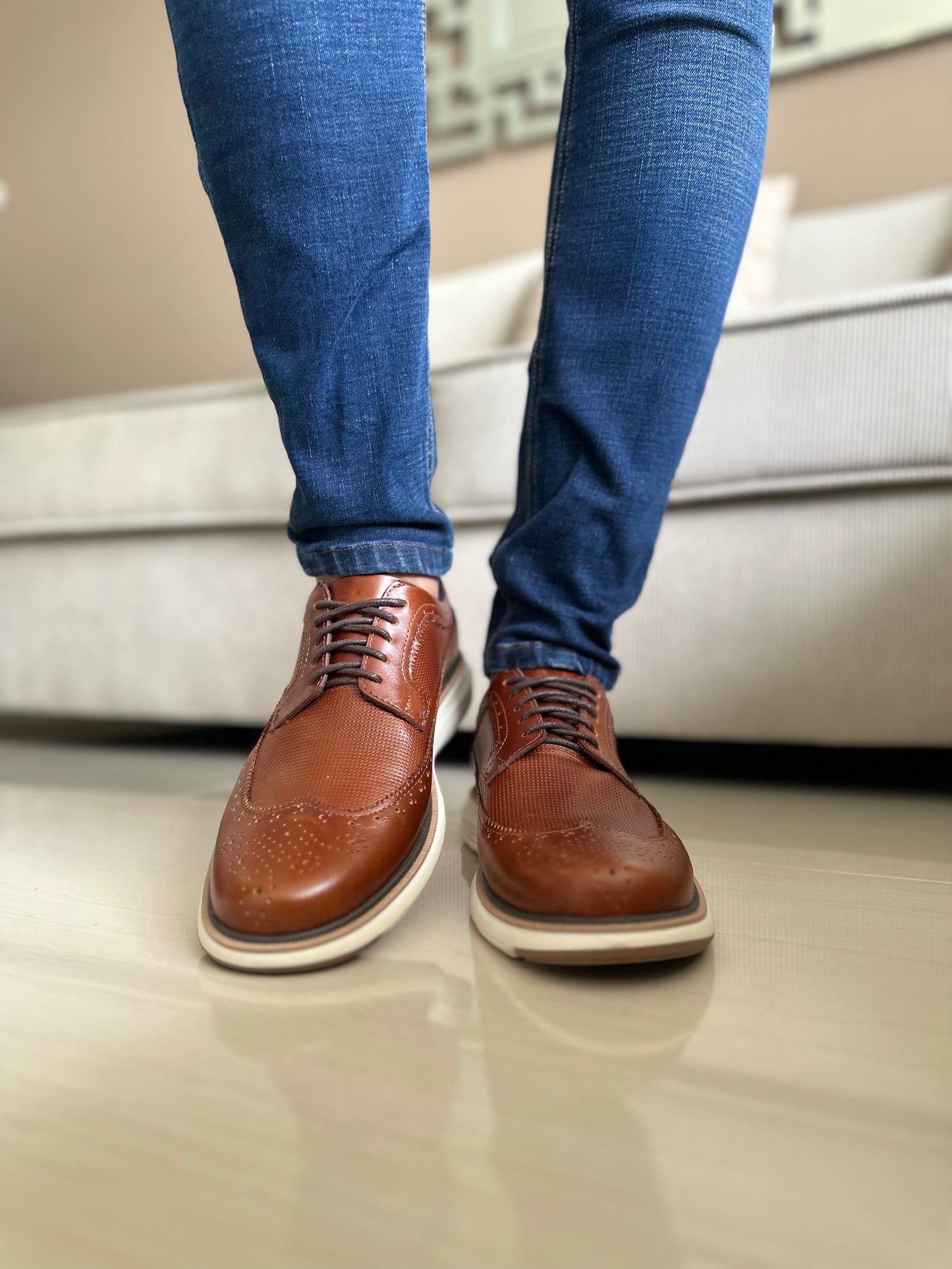 ZAPATOS PARA HOMBRE EN CUERO MIEL | REF BOLIVAR TR