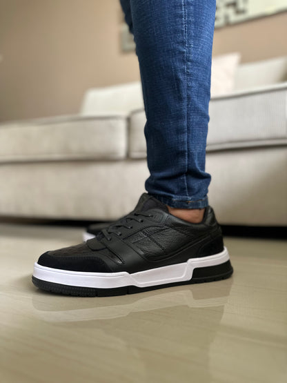 TENIS PARA HOMBRE EN CUERO NEGRO | REF OKLAHOMA