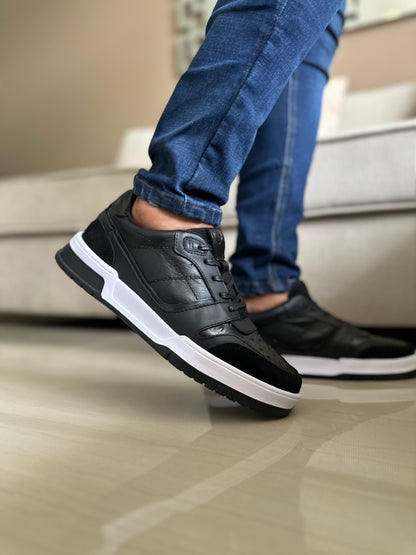 TENIS PARA HOMBRE EN CUERO NEGRO | REF OKLAHOMA