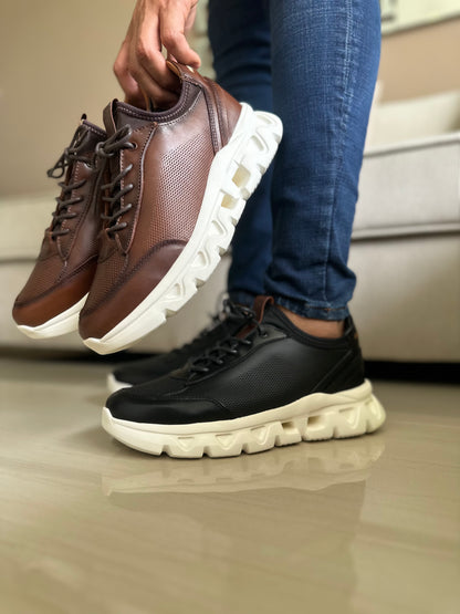 TENIS PARA HOMBRE EN CUERO NEGRO | REF OREGÓN 402