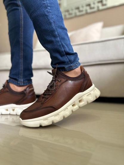 TENIS PARA HOMBRE EN CUERO COÑAC | REF OREGÓN 402