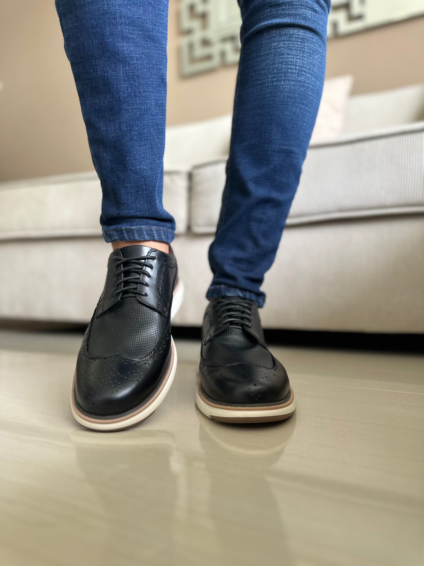 ZAPATOS PARA HOMBRE EN CUERO NEGRO | REF BOLIVAR TR