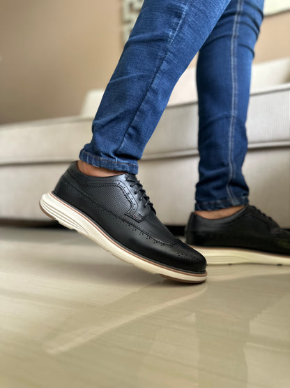 ZAPATOS PARA HOMBRE EN CUERO NEGRO | REF BOLIVAR TR