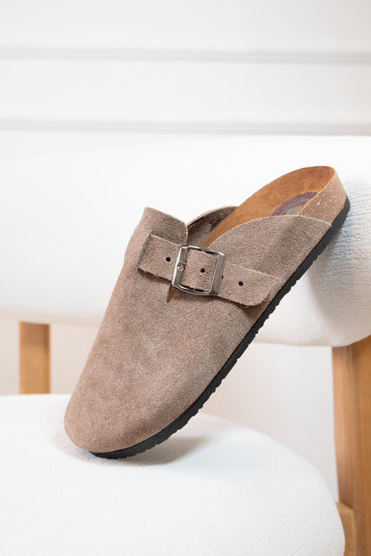 ZUECO PARA HOMBRE EN CUERO CARNAZA ARENA | REF: RAVELLO 77