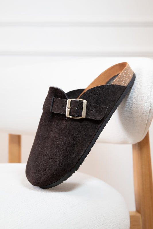 ZUECO PARA HOMBRE EN CUERO CARNAZA CAFE | REF: RAVELLO 77