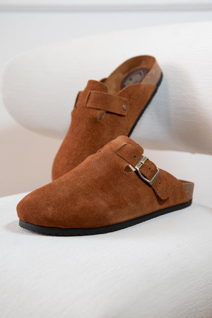 ZUECO PARA HOMBRE EN CUERO CARNAZA LADRILLO | REF: RAVELLO 77