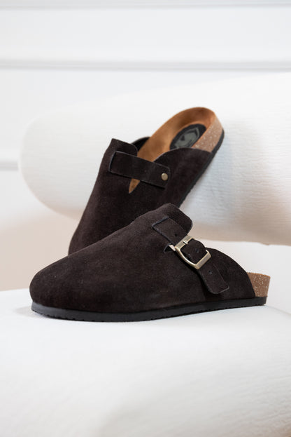 ZUECO PARA HOMBRE EN CUERO CARNAZA CAFE | REF: RAVELLO 77