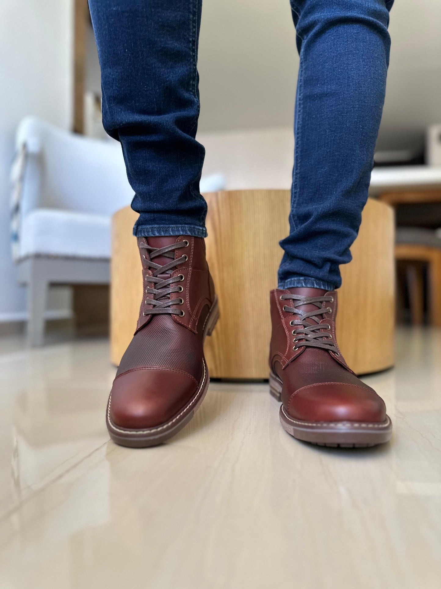 BOTAS ROSS EN CUERO COÑAG PARA HOMBRE / VRO -